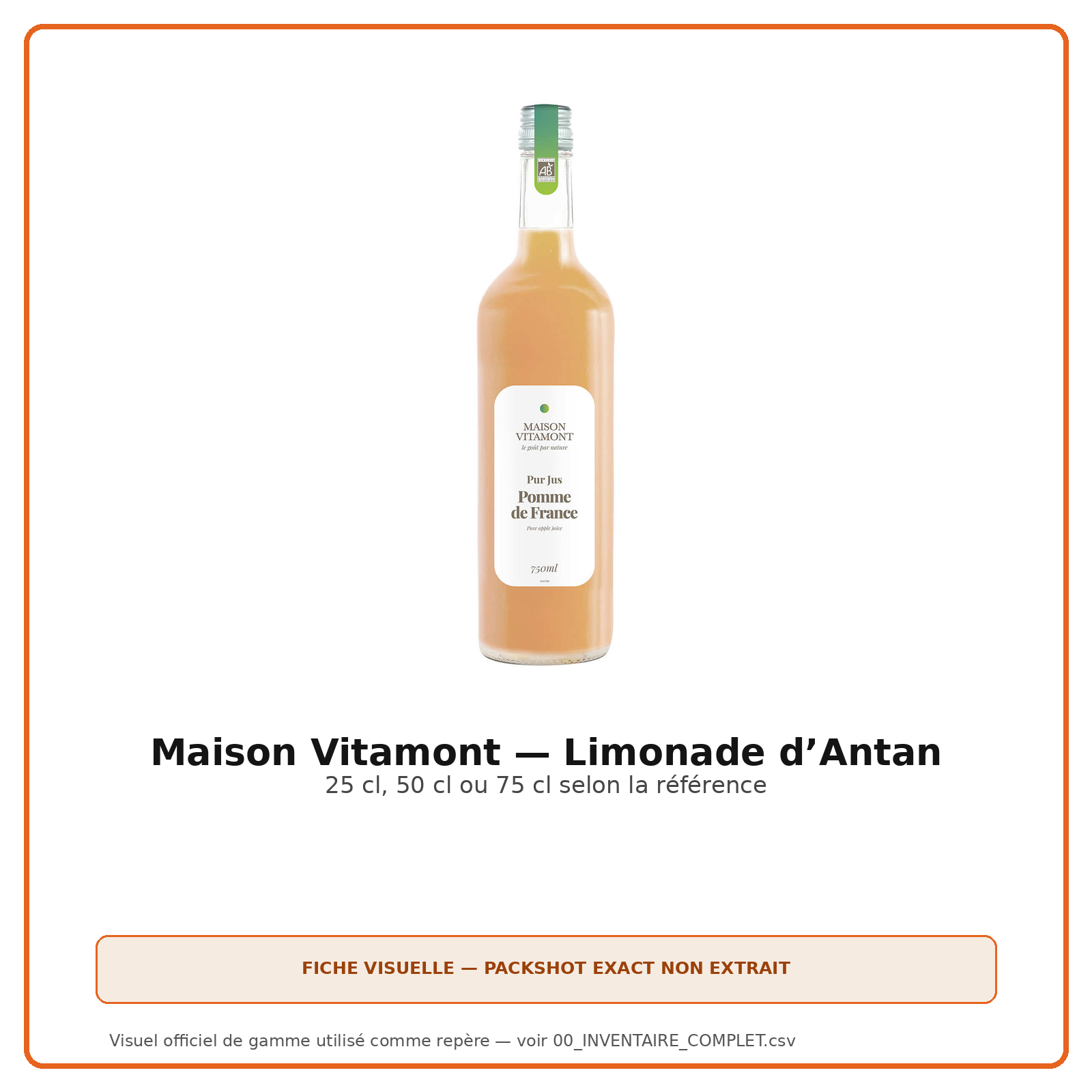 VITAMONT LIMONADE D'ANTAN